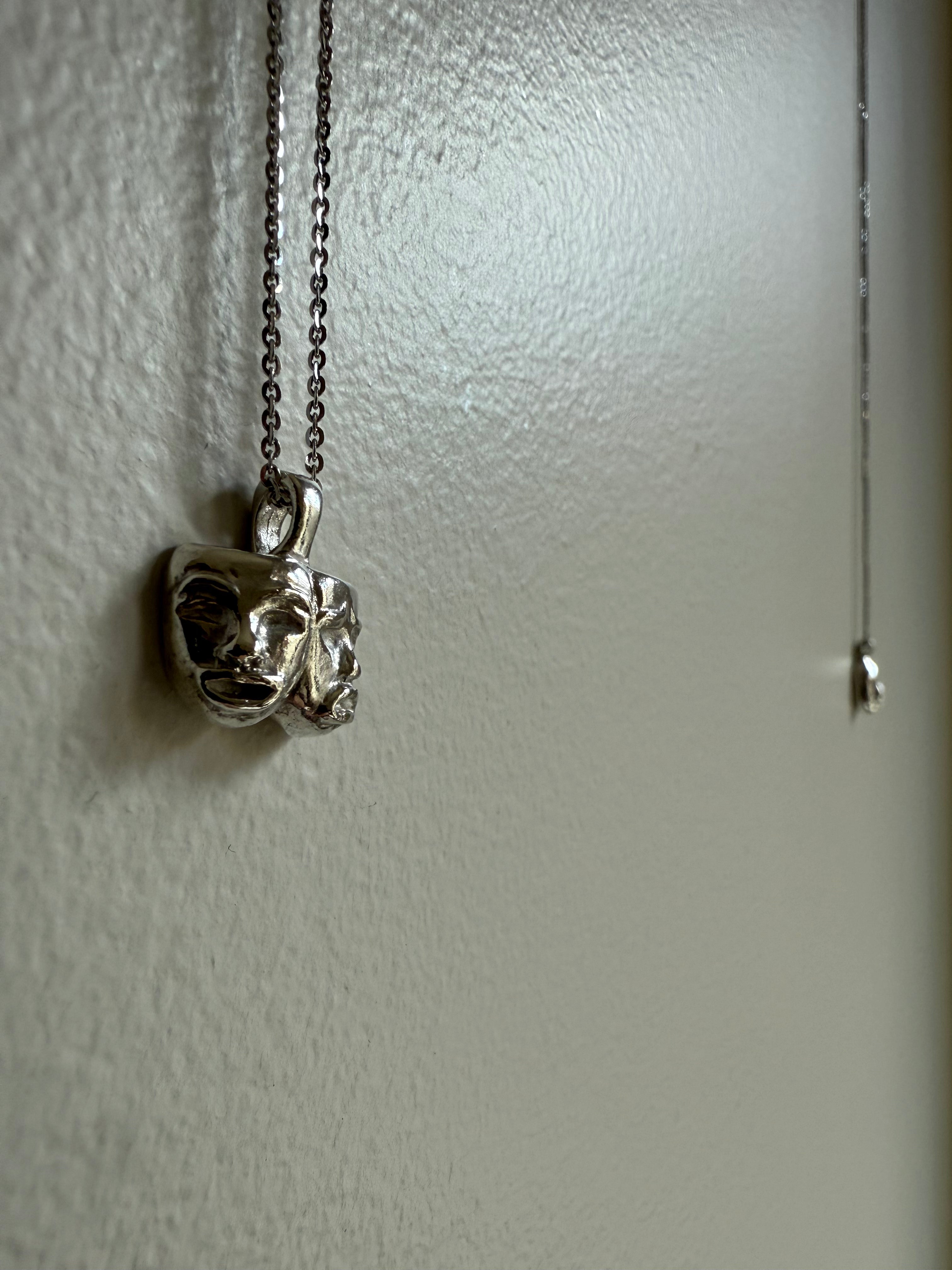 Thalia and Melpomene Theater Mask Pendant